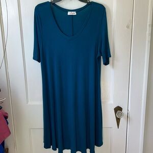 ZigZag Stripe Blue Tunic Dress Top